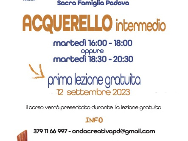 corso acquerello intermedio